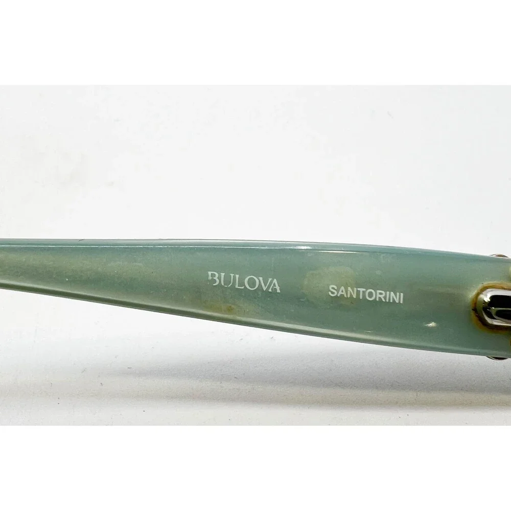 Bulova Santorini Eyeglass Frames Womens Tortoise Mint Flower Detail 51-16-135